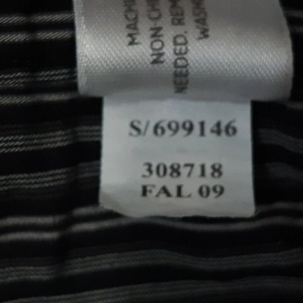 Old Navy Shirt Mens Large Black Striped Button Down Y2K Minimalist Short‎ Sleeve